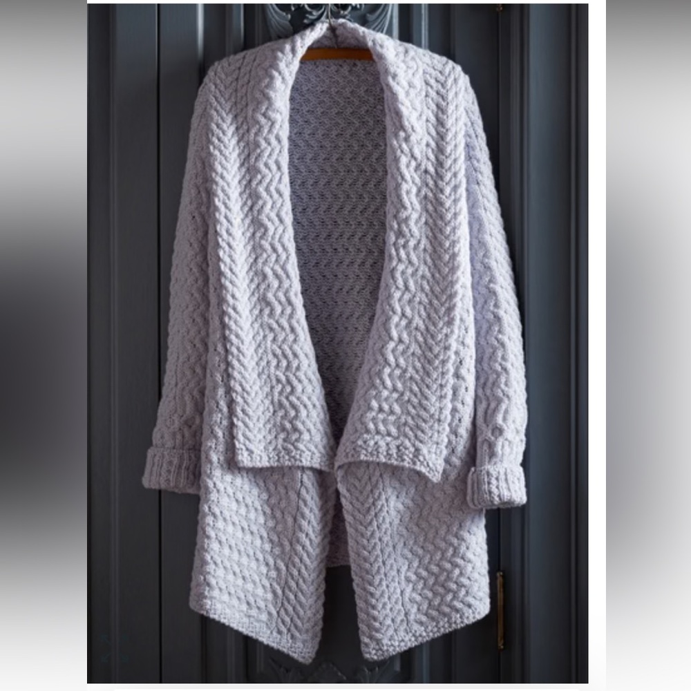 ❄️♥️❄️ Irelandseye 100% virgin wool Waterfall Irish Cardigan size M ❄️♥️❄️